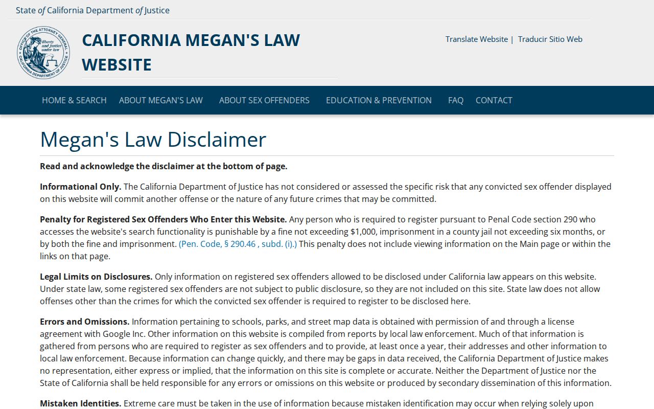 Barstow neighbors research reference to California Megan's Law, not a neighbor directory
